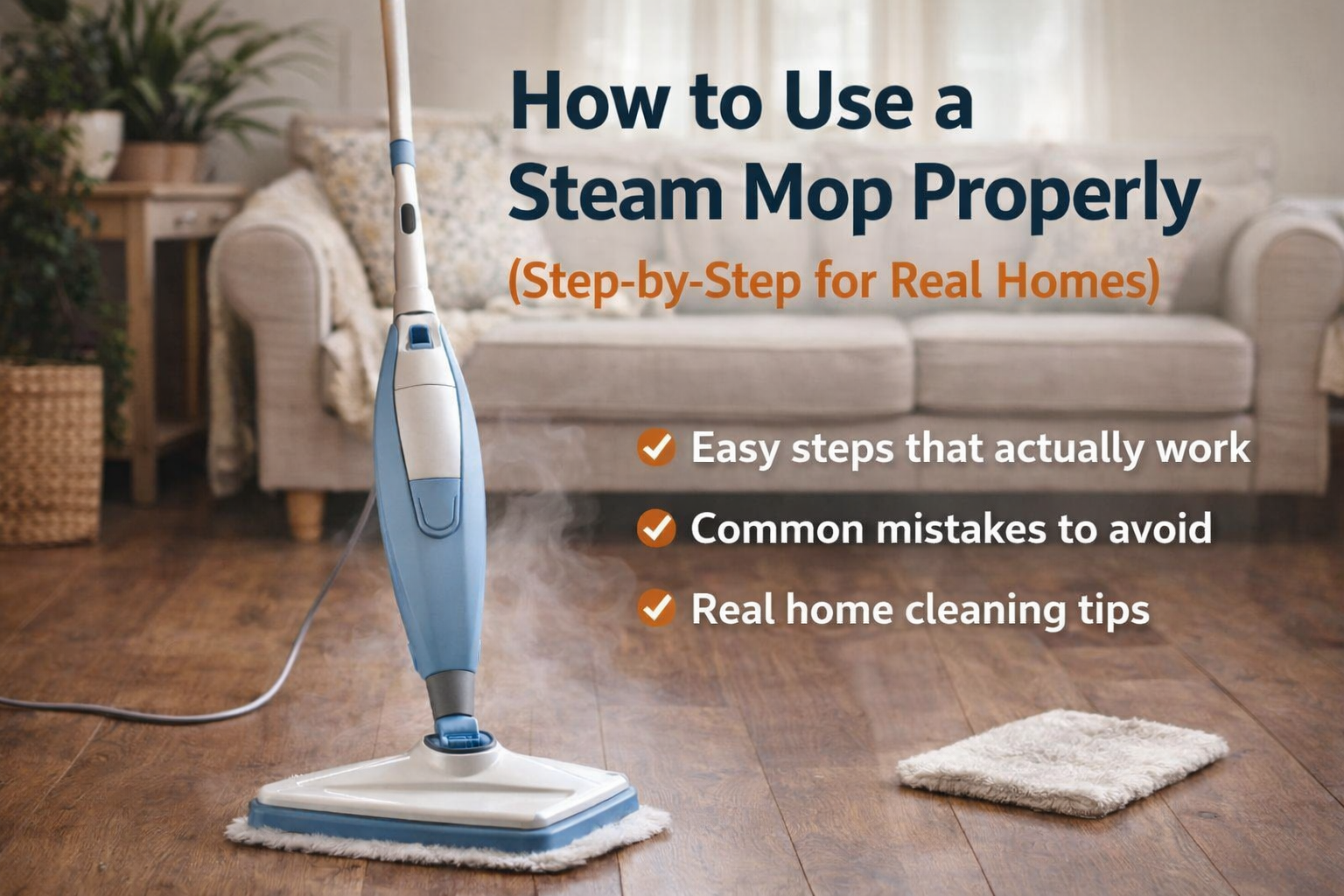 How to Use a Steam Mop Properly (Step-by-Step for Real Homes)