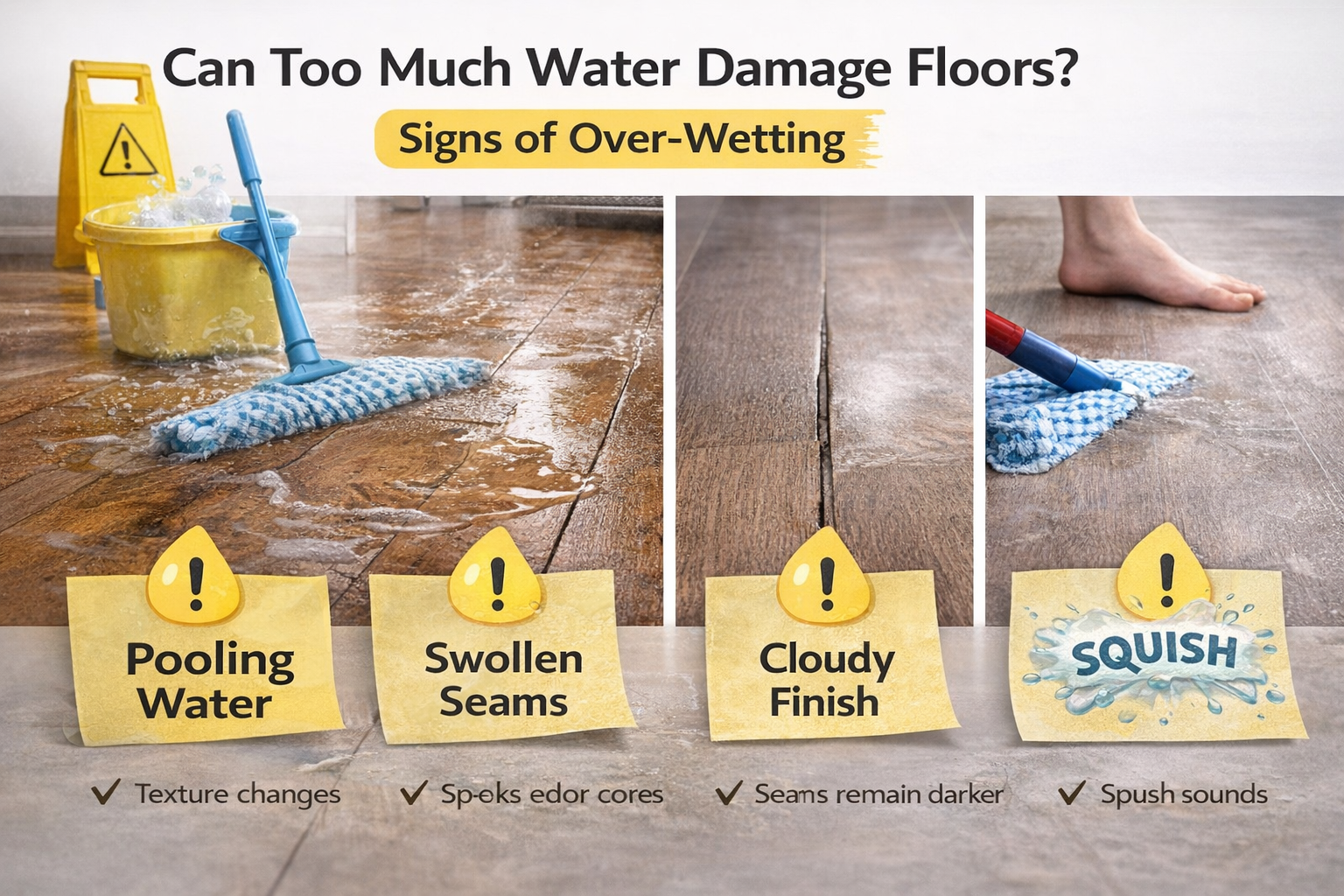 Can Too Much Water Damage Floors? Signs You’re Over-Wetting