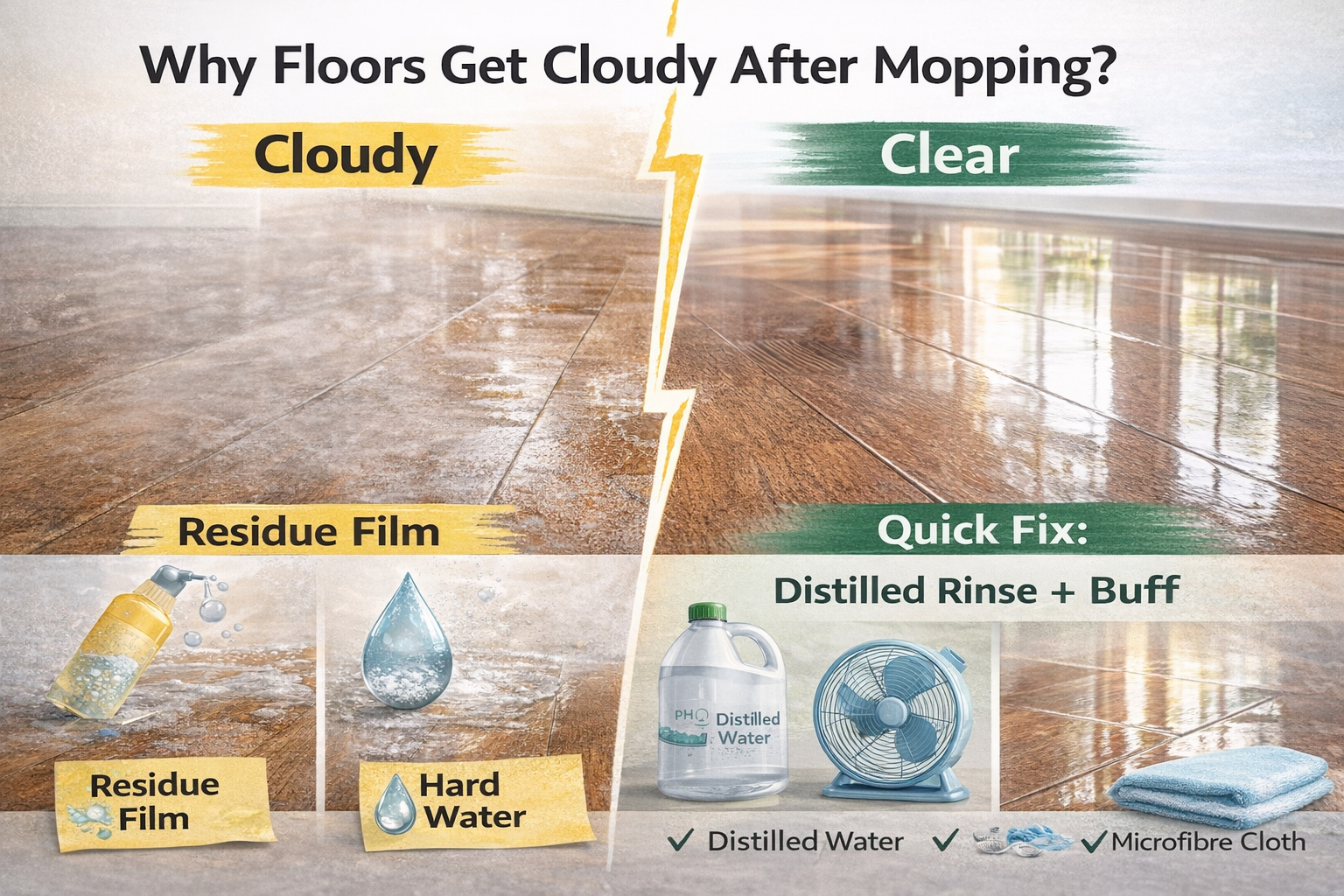 Why Floors Get Cloudy After Mopping
