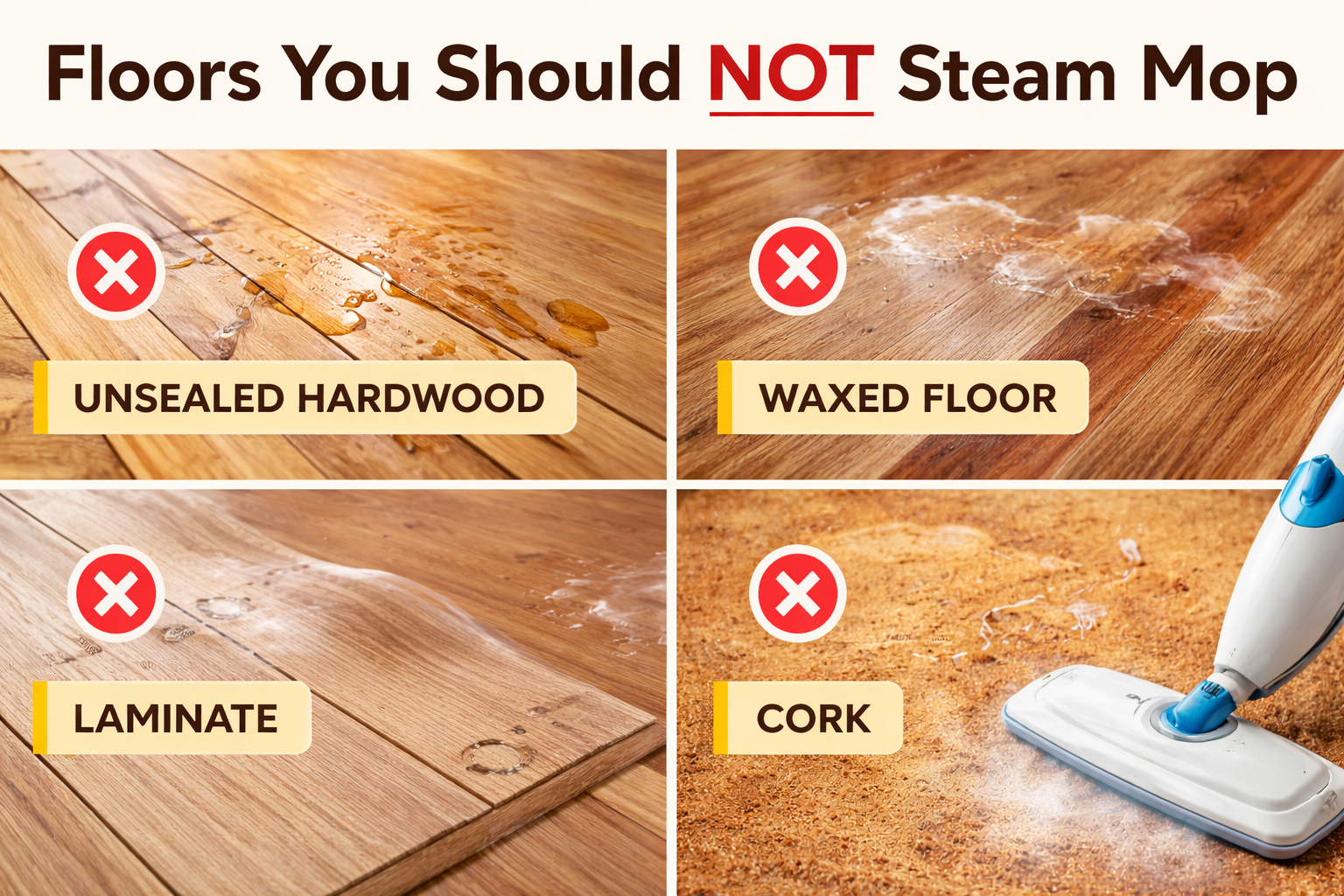 What Floors Should You Not Steam Mop?