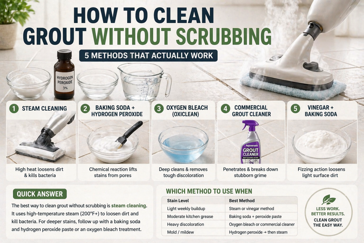 how to clean grout without scrubbing tile floor cleaning